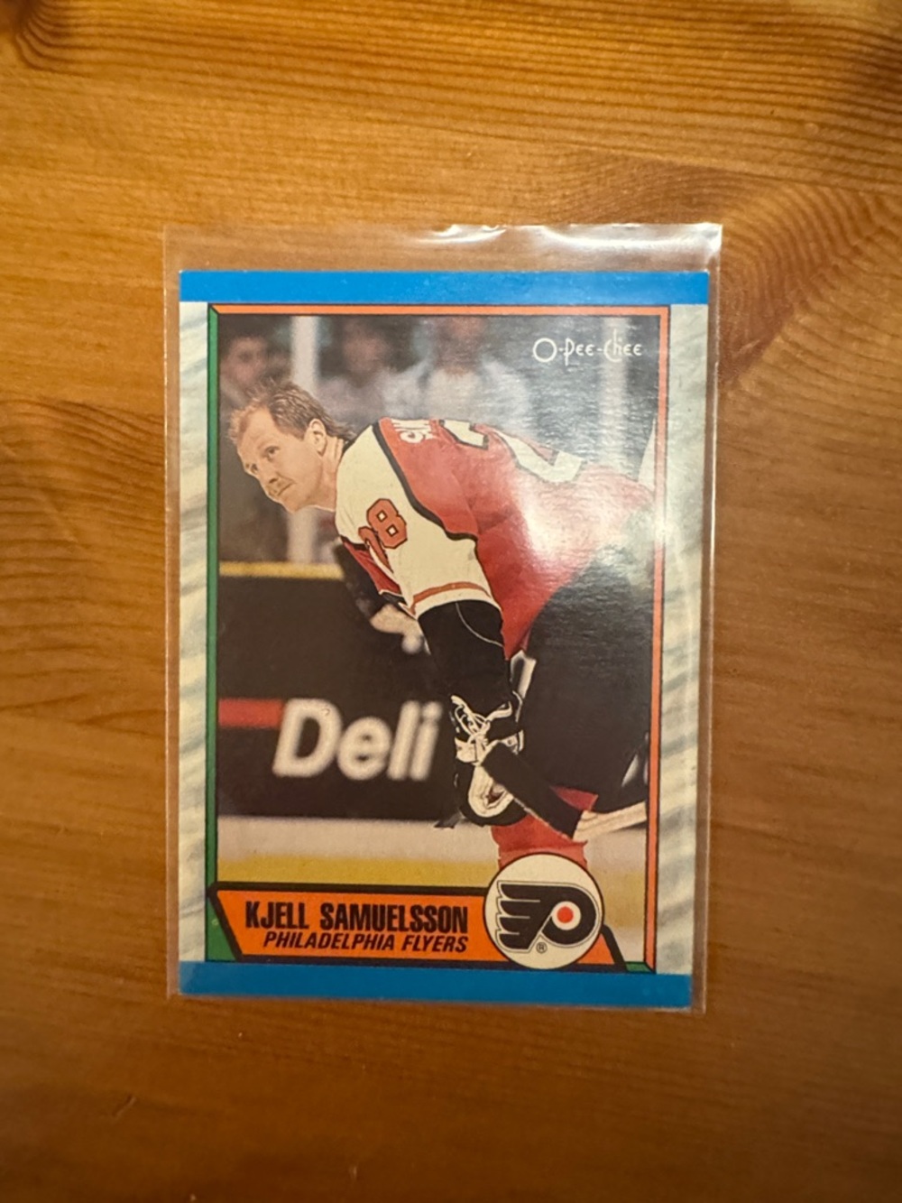 Kjell Samuelsson Philadelphia Flyers O-Pee-Chee Hockey Card - Red, White, Black